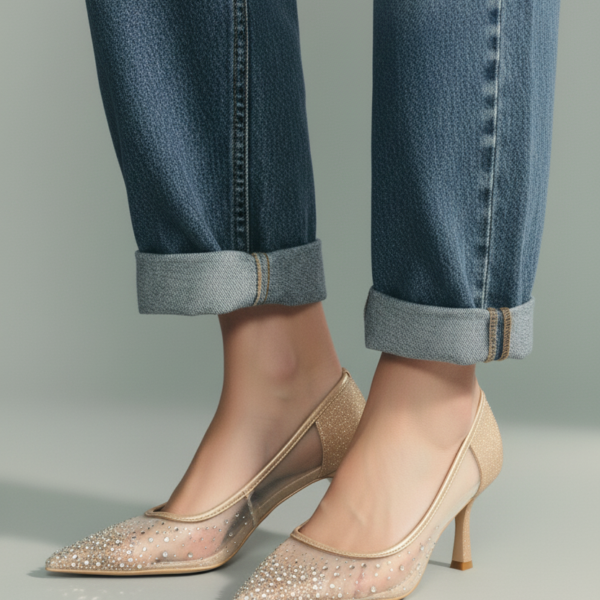 Party Wear-Court Shoes-IP5017-Gold