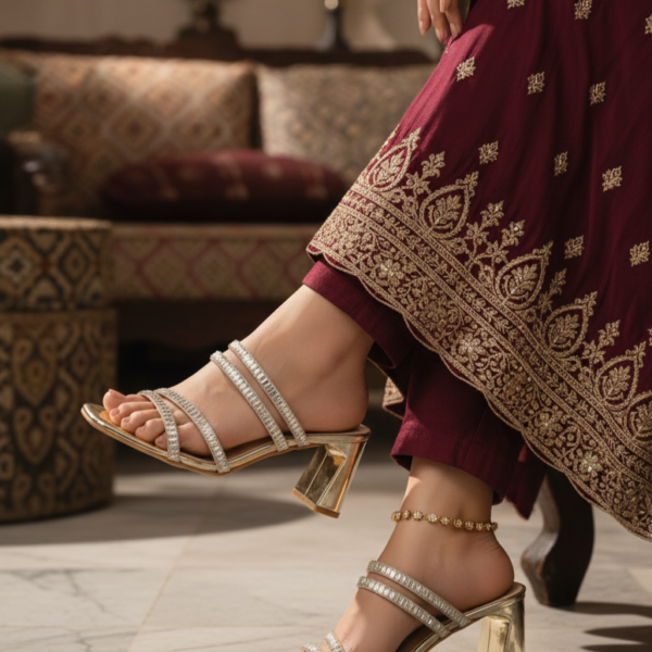 Party Wear Slip On IP0063-Gold
