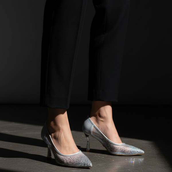 Party Wear-Court Shoes-IP5017-Silver