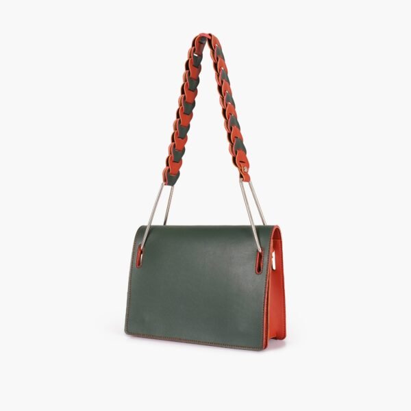 Army green loop strap shoulder bag